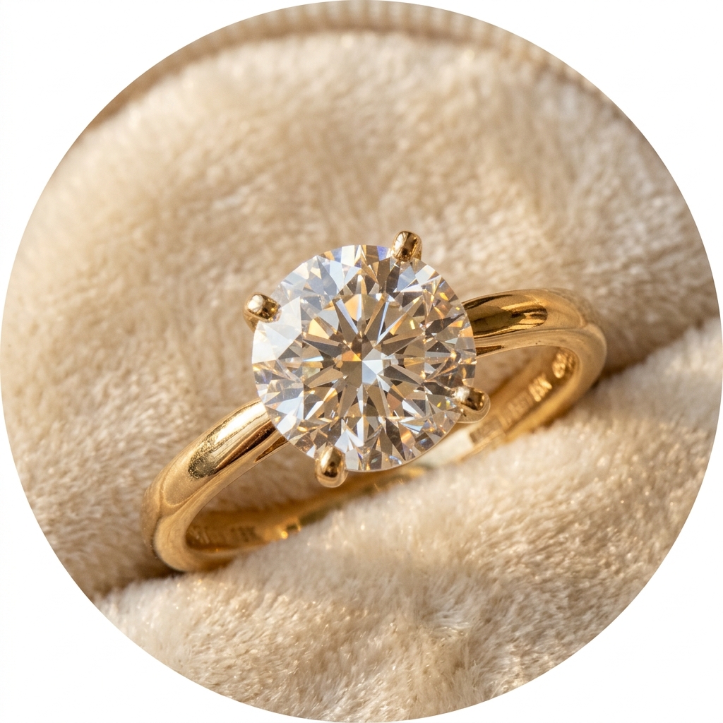Diamond ring closeup